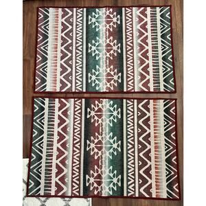 RUGGABLE Lot Of 2 Aztec Southwestern Tribal 2x3 Rugs Covers Only No Pads